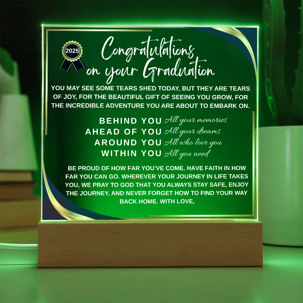 Congratulations on your Graduation Acrylic Plaque - Perfect Graduation Gift