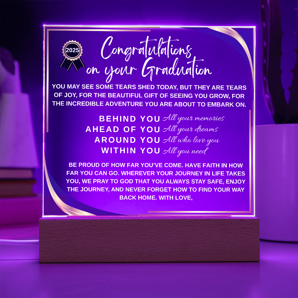 Congratulations on your Graduation Acrylic Plaque - Perfect Graduation Gift