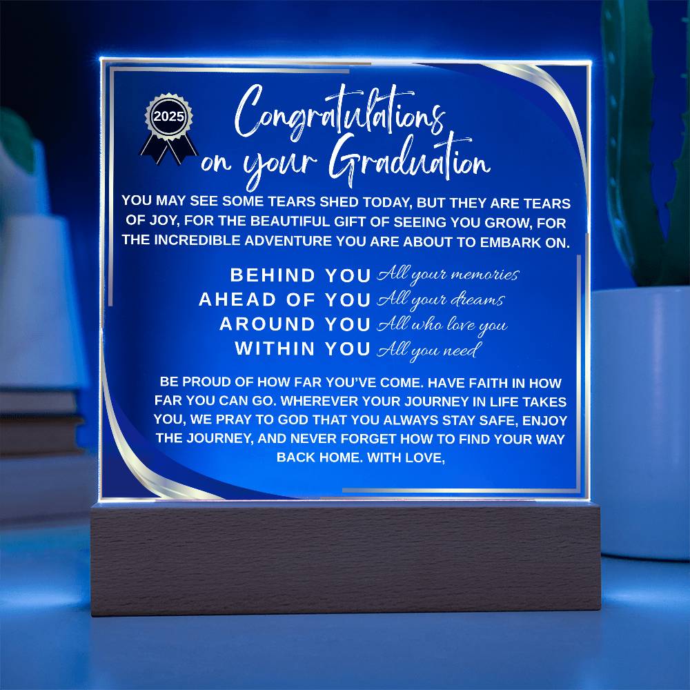 Congratulations on your Graduation Acrylic Plaque - Perfect Graduation Gift