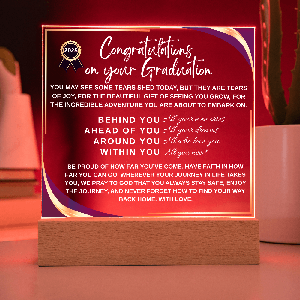 Congratulations on your Graduation Acrylic Plaque - Perfect Graduation Gift
