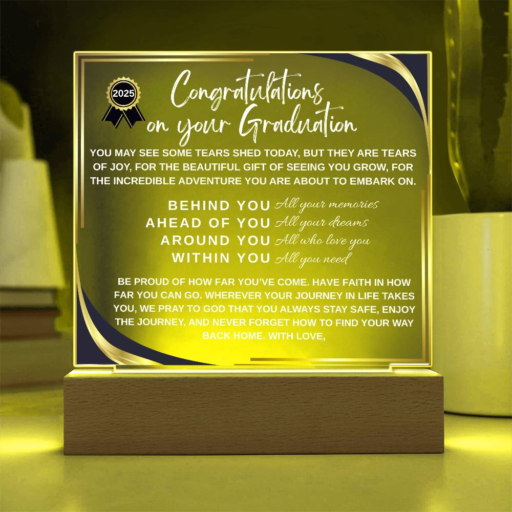 Congratulations on your Graduation Acrylic Plaque - Perfect Graduation Gift