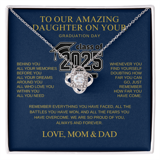 TO OUR AMAZING DAUGHTER ON YOUR GRADUATION DAY - BEHIND YOU All your memories