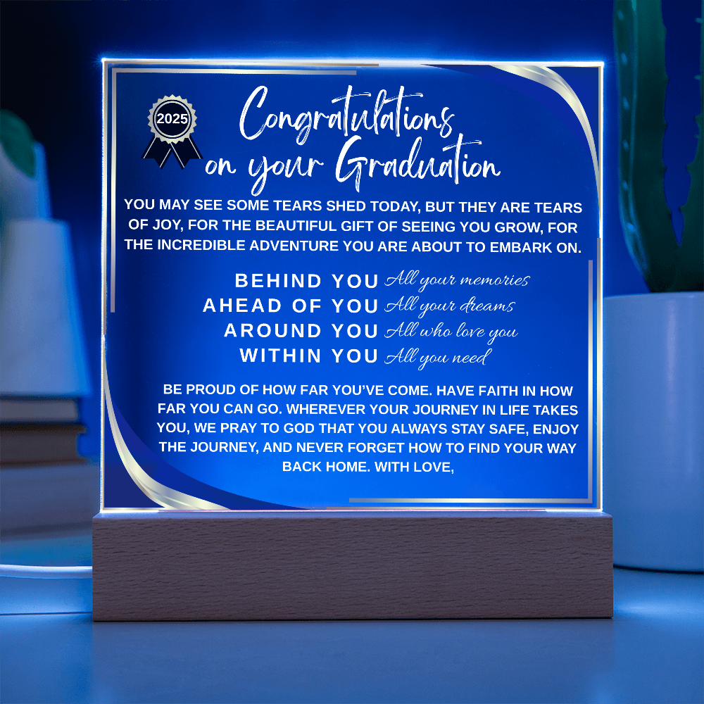 Congratulations  on your Graduation Acrylic Plaque - Perfect Graduation Gift