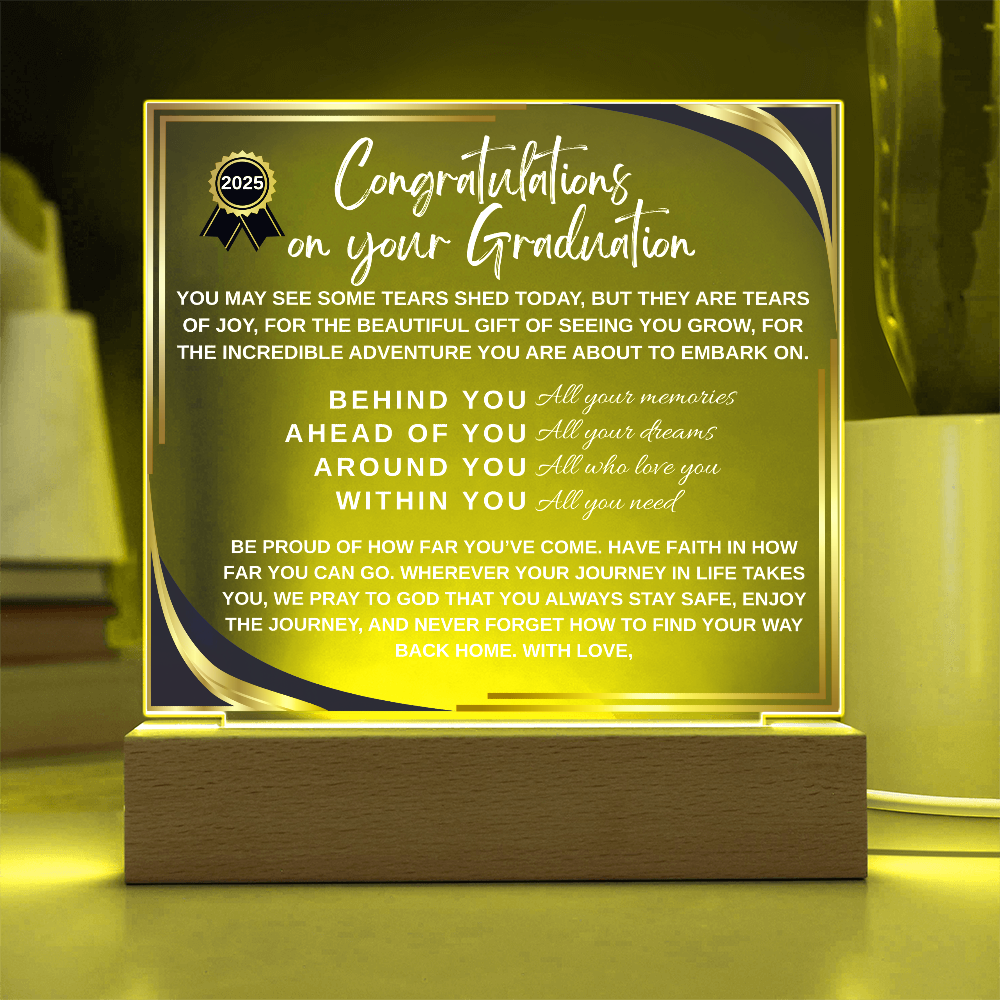 Congratulations  on your Graduation Acrylic Plaque - Perfect Graduation Gift